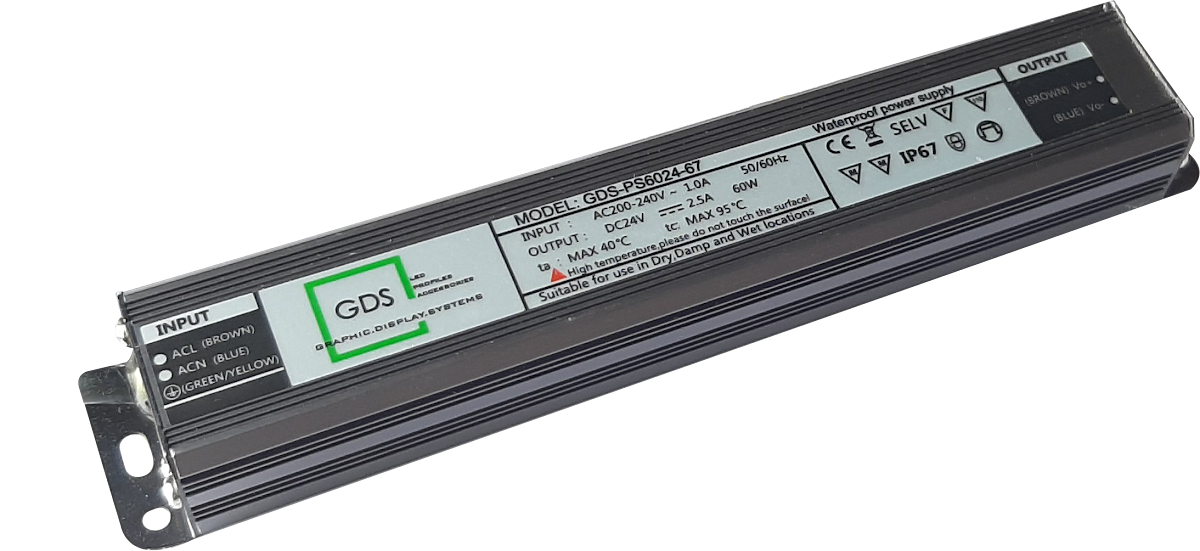 Waterproof Drivers-60W(24V) (GDS-PS6024-67)
